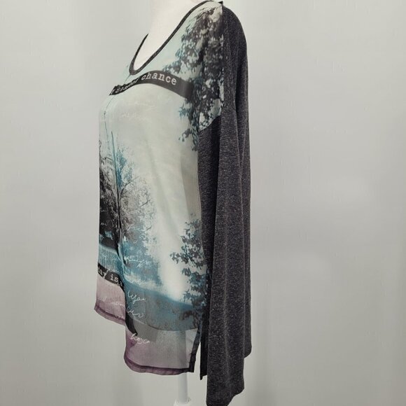 MNG by Mango Mesh "Every Day Is A Second Chance" Graphic T-Shirt - Picture 4 of 8